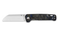 Couteau pliant QSP Penguin 130TBL manche en carbone/G10 noir et bleu 10,2cm