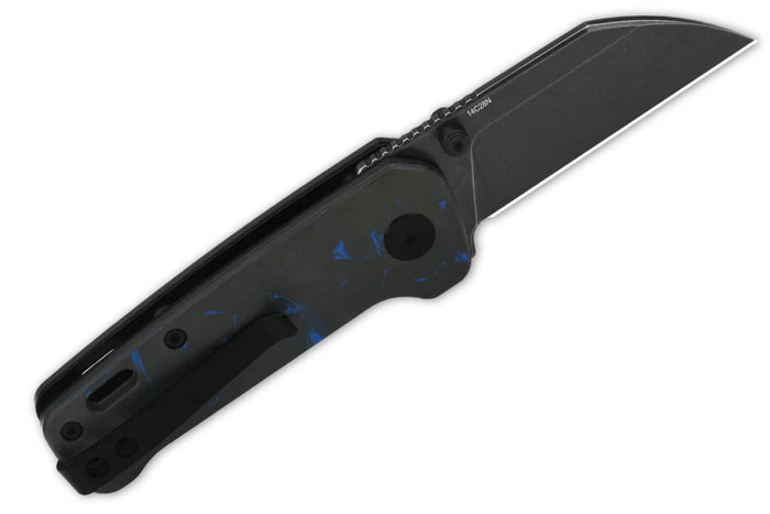 Couteau pliant QSP Penguin mini 130XSD2 manche en carbone et G10 8,2cm