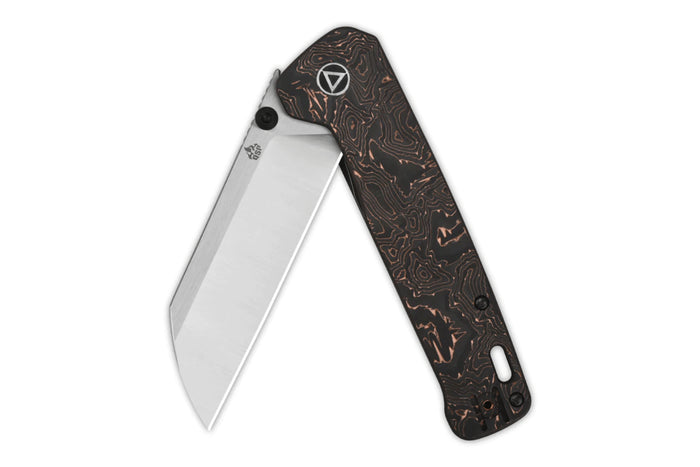 Couteau pliant QSP Penguin Plus 130XLE1 manche en carbone/titane noir et bronze 11,4cm