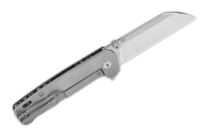 Couteau pliant QSP Penguin Plus 130XLG1 manche en carbone/titane multicolore 11,4cm