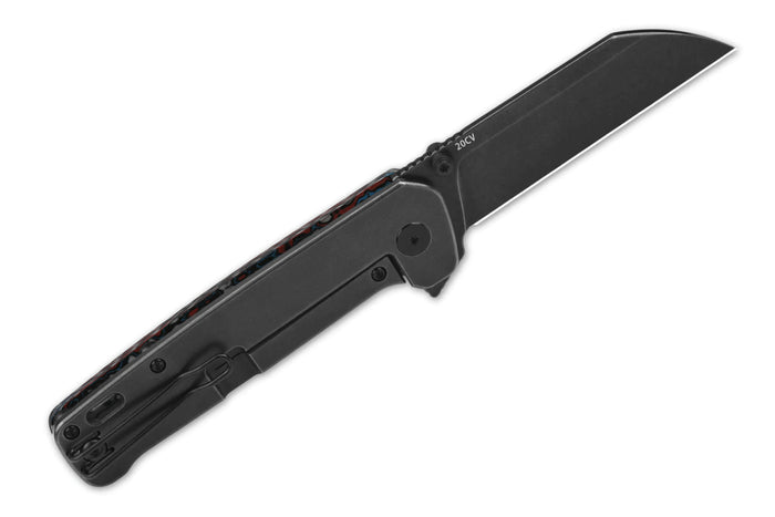 Couteau pliant QSP Penguin Plus 130XLG2 manche en carbone/titane multicolore 11,4cm