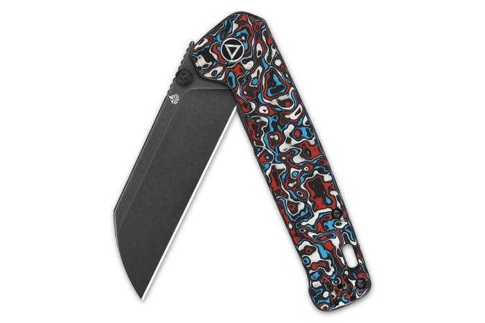 Couteau pliant QSP Penguin Plus 130XLG2 manche en carbone/titane multicolore 11,4cm
