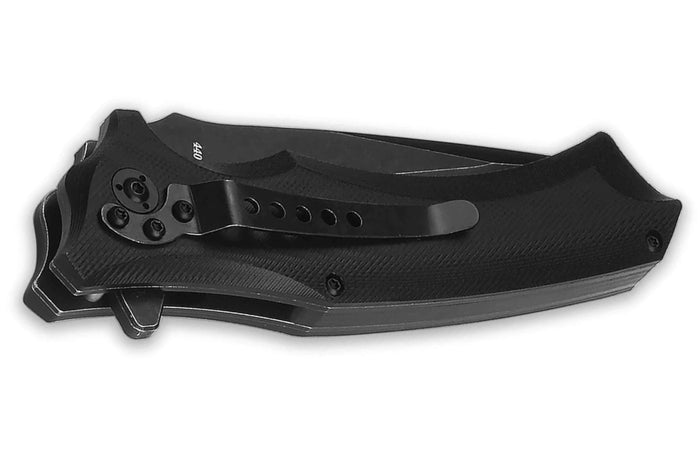 Couteau pliant QSP Sthenia 101A manche en G10 noir 13cm