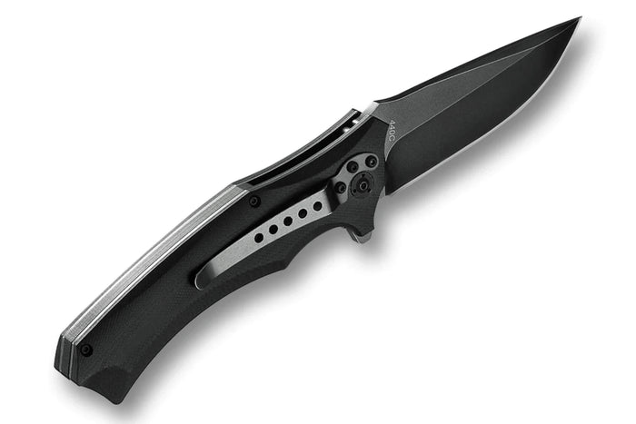 Couteau pliant QSP Sthenia 101A manche en G10 noir 13cm
