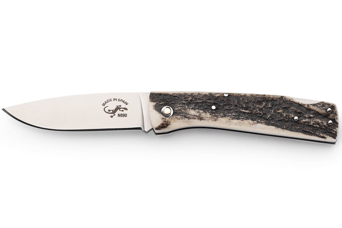 Couteau pliant Salamandra manche corne de cerf 9,5cm