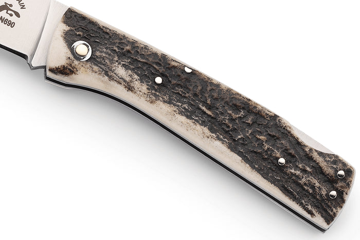Couteau pliant Salamandra manche corne de cerf 9,5cm