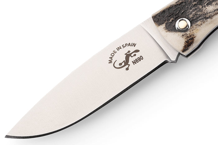 Couteau pliant Salamandra manche corne de cerf 9,5cm