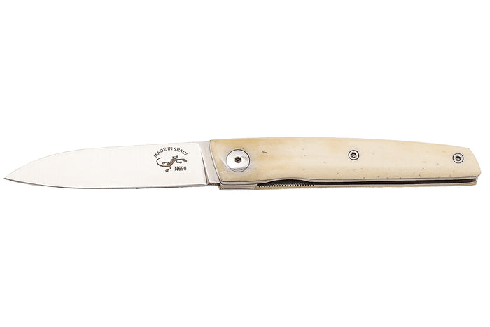 Couteau pliant Salamandra manche os blanc 9cm