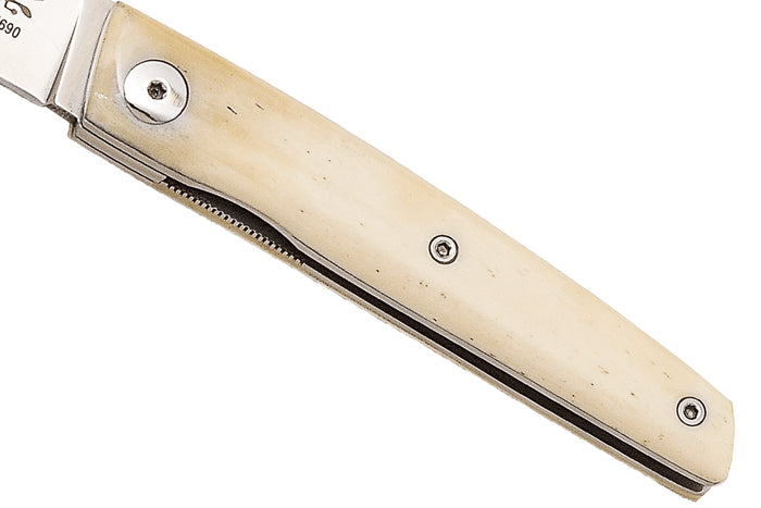Couteau pliant Salamandra manche os blanc 9cm
