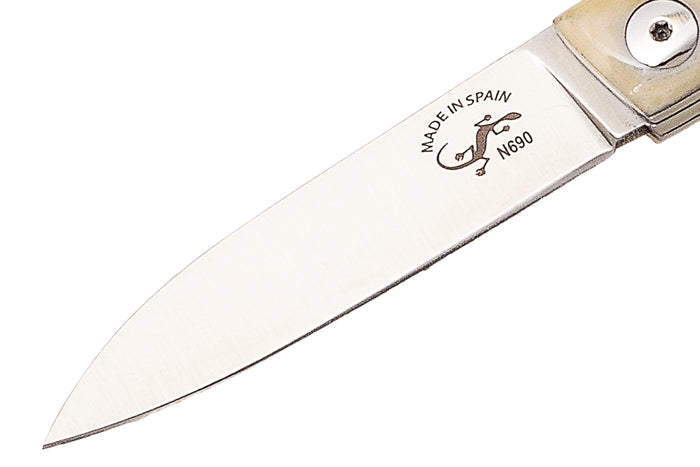 Couteau pliant Salamandra manche os blanc 9cm