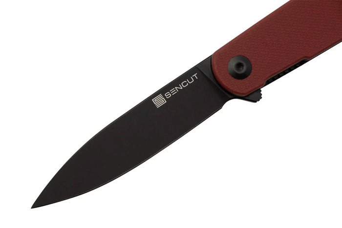 Couteau pliant Sencut Bocll II S220193 lame noire manche en G10 rouge 9,5cm