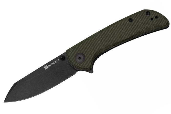 Couteau pliant Sencut Fritch S220141 manche en micarta vert 10,2cm