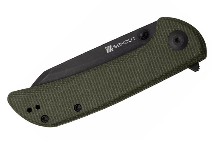 Couteau pliant Sencut Fritch S220141 manche en micarta vert 10,2cm