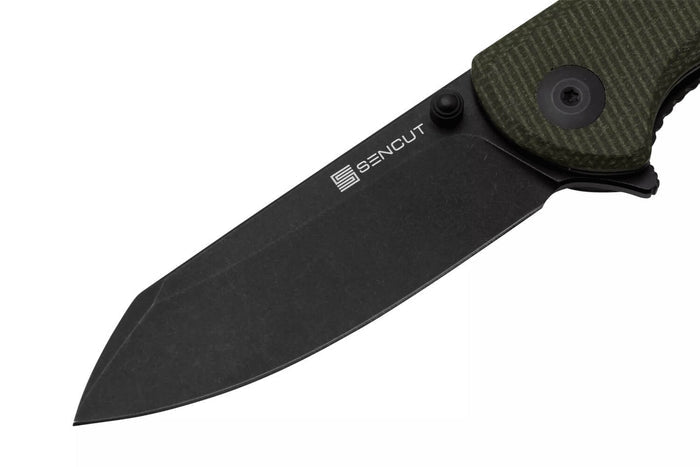 Couteau pliant Sencut Fritch S220141 manche en micarta vert 10,2cm