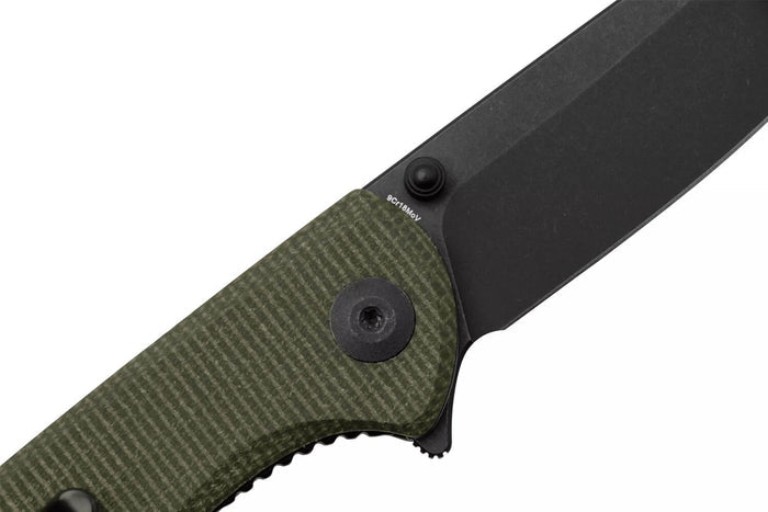 Couteau pliant Sencut Fritch S220141 manche en micarta vert 10,2cm