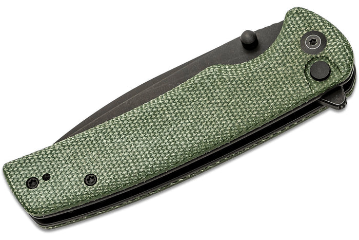 Couteau pliant Sencut Sachse S210072 manche en micarta vert foncé 11cm