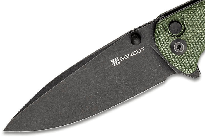 Couteau pliant Sencut Sachse S210072 manche en micarta vert foncé 11cm