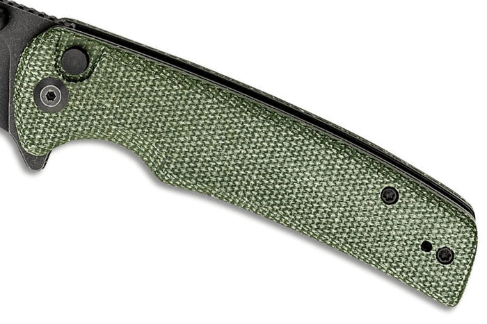 Couteau pliant Sencut Sachse S210072 manche en micarta vert foncé 11cm