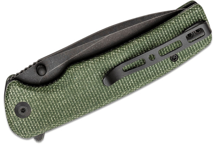 Couteau pliant Sencut Sachse S210072 manche en micarta vert foncé 11cm