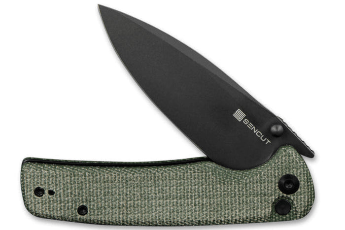 Couteau pliant Sencut Sachse S210072 manche en micarta vert foncé 11cm