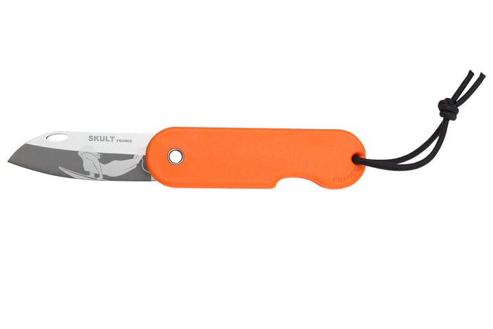 Couteau pliant Skult français éco-responsable La Surfeuse manche orange 10cm