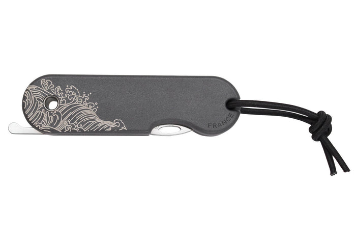 Couteau pliant Skult français éco-responsable La Vague manche gris 10cm