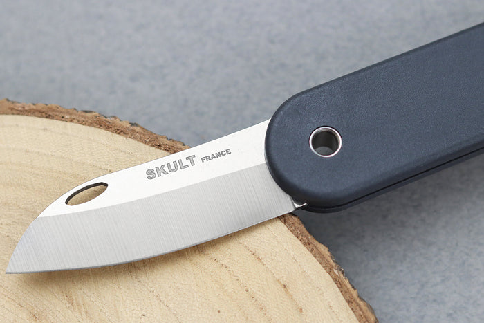 Couteau pliant Skult français éco-responsable manche gris 10cm