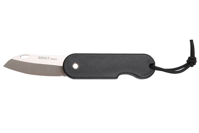 Couteau pliant Skult français éco-responsable manche noir 10cm
