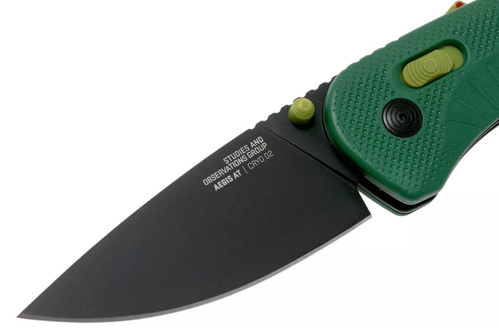 Couteau pliant SOG Aegis AT SGAEFOMO manche en nylon/fibres de verre vert 12,7cm
