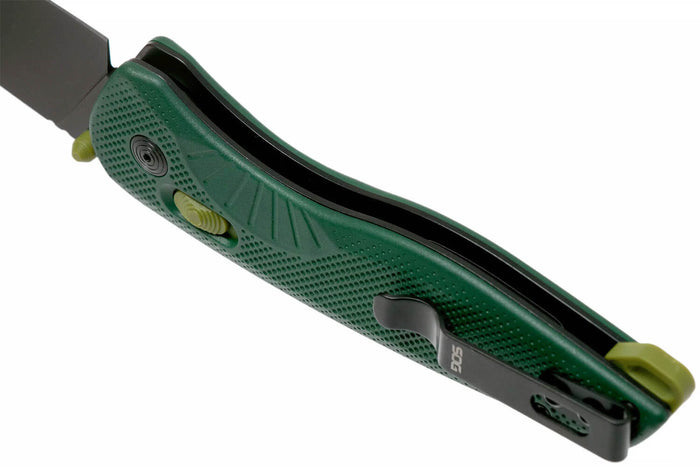 Couteau pliant SOG Aegis AT SGAEFOMO manche en nylon/fibres de verre vert 12,7cm