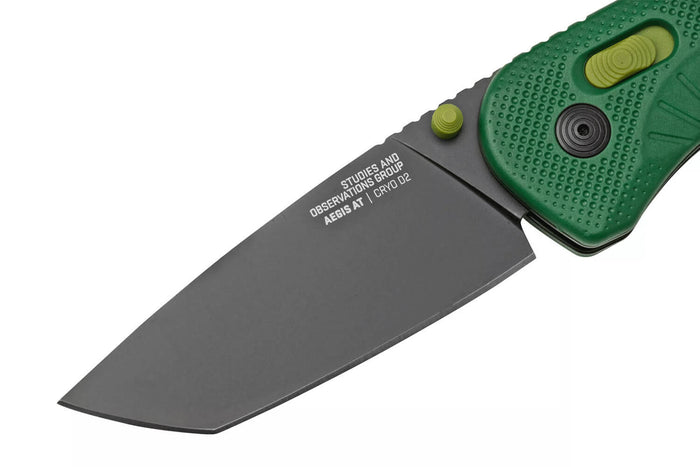 Couteau pliant SOG Aegis AT SGAEGISATTANTOFOMO manche en nylon/fibres de verre vert 12,7cm