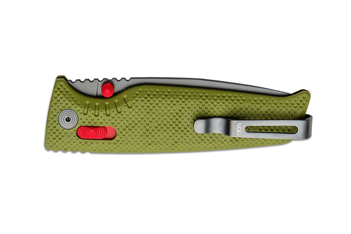 Couteau pliant SOG Altair XR SGALTAIRXRGB manche en nylon/fibres de verre 10,2cm vert/bleu