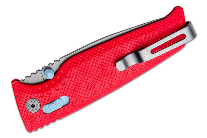 Couteau pliant SOG Altair XR SGALTAIRXRRB manche en nylon/fibres de verre 10,2cm rouge/bleu