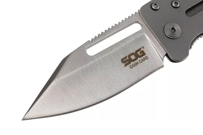 Couteau pliant SOG Cash Card Knive SGEZ_1 manche ajouré en acier 12cm