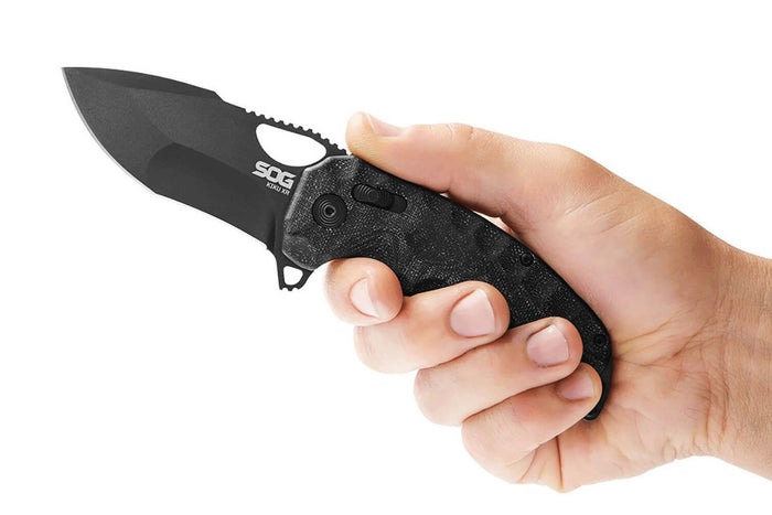 Couteau pliant SOG Kiku XR Black SGKIKUXRBK manche G10/carbone noir 10,9cm