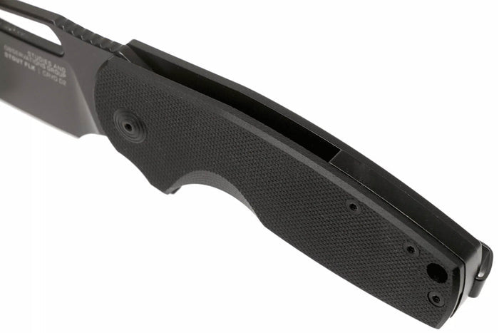 Couteau pliant SOG STOUT FLK SGSTOUTBK manche en acier inox/G10 noir 9,6cm