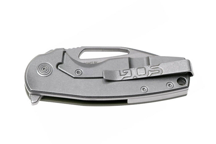 Couteau pliant SOG STOUT FLK SGSTOUTGR manche en acier inox/G10 olive 9,6cm