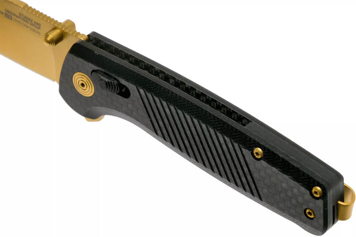 Couteau pliant SOG Terminus XR LTE GOLD SGTM1033 lame dorée manche G10/carbone 10,8cm noir