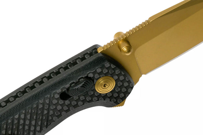 Couteau pliant SOG Terminus XR LTE GOLD SGTM1033 lame dorée manche G10/carbone 10,8cm noir