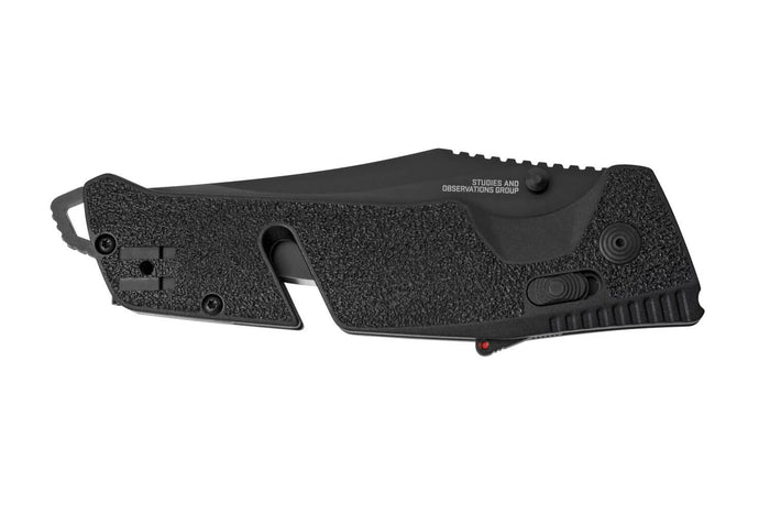 Couteau pliant SOG Trident AT SGTRIDBK manche en nylon/fibres de verre 13,5cm noir
