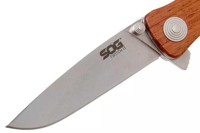 Couteau pliant SOG Twitch II SGTWI17 manche en bois naturel 9cm