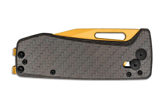 Couteau pliant SOG Ultra XR Gold SGULTRAXRGD manche en fibre de carbone noir 9,1cm