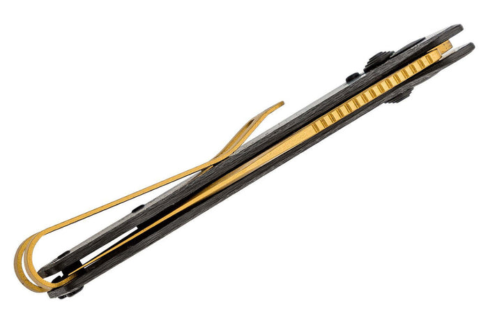 Couteau pliant SOG Ultra XR Gold SGULTRAXRGD manche en fibre de carbone noir 9,1cm