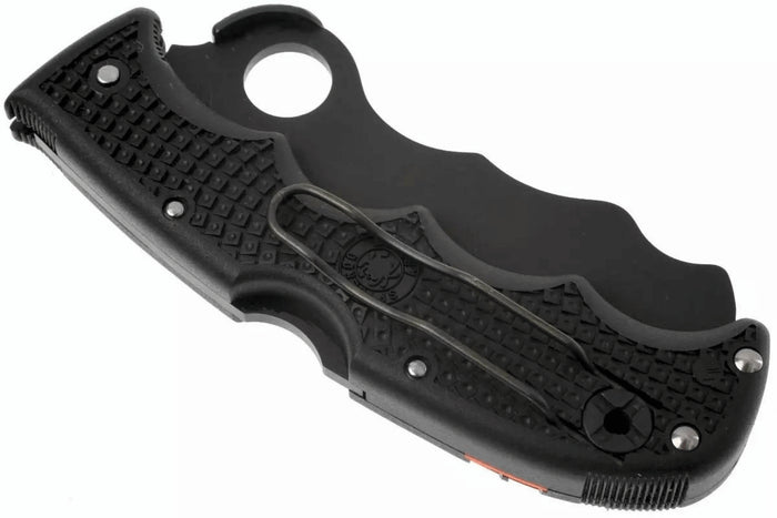 Couteau pliant Spyderco Assist C79PSBBK lame noire dentée manche en nylon/fibre de verre noir 12,2cm