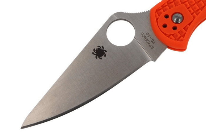Couteau pliant Spyderco Delica 4 C11FPOR manche en nylon/fibre de verre orange 10,8cm