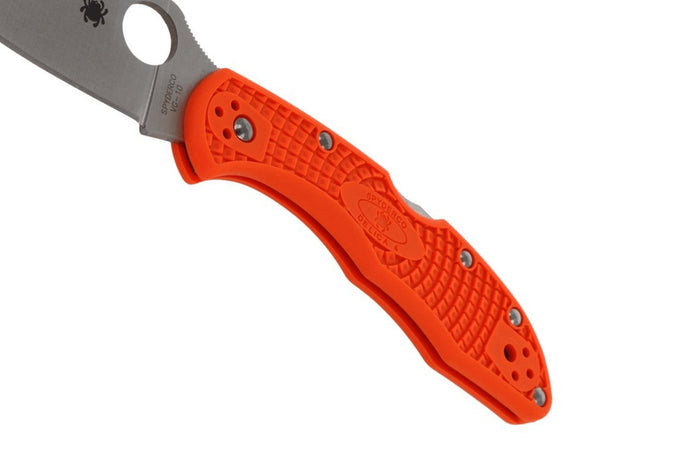 Couteau pliant Spyderco Delica 4 C11FPOR manche en nylon/fibre de verre orange 10,8cm