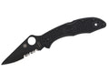 Couteau pliant Spyderco Delica 4 C11PSBBK semi denté manche nylon/fibre de verre noir 10,8cm