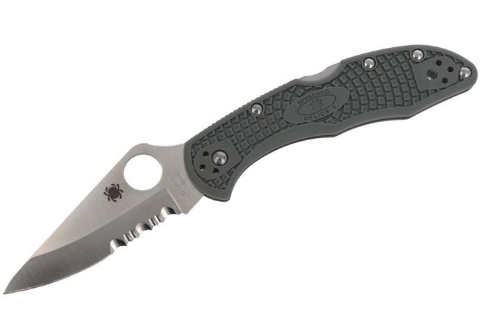 Couteau pliant Spyderco Delica 4 C11PSFG vert feuillage en nylon/fibre de verre 10,8cm