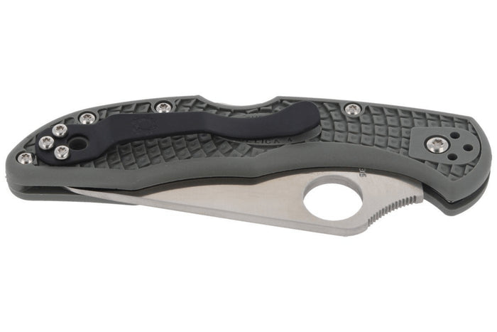 Couteau pliant Spyderco Delica 4 C11PSFG vert feuillage en nylon/fibre de verre 10,8cm