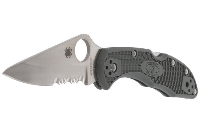 Couteau pliant Spyderco Delica 4 C11PSFG vert feuillage en nylon/fibre de verre 10,8cm